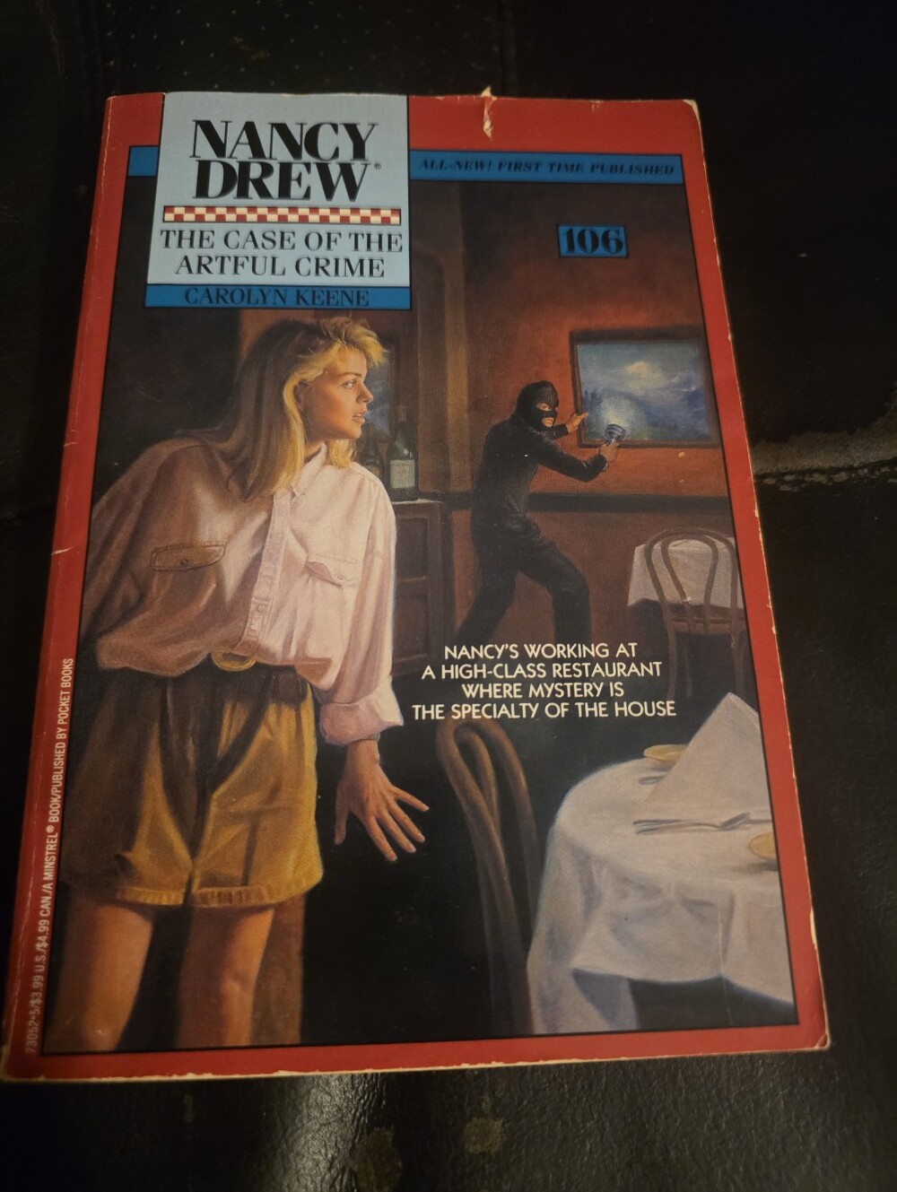 #106 The Case of the Artful Crime, Nancy Drew digest paperback -  Minstrel